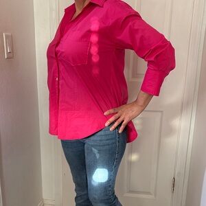 Zara Fuchsia Button-Down Shirt
